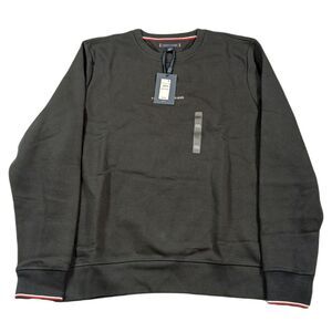 Tommy Hilfiger‎ Logo-Tipped Crewneck Sweatshirt Mens 2XL Black $119